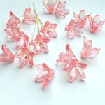 24個・12×16ｍｍ・チェリーピンクAB・ユリ・アクリルフラワー・240222054