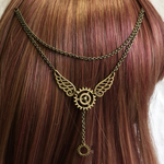 【再々販】天使の羽と歯車のヘアアクセサリー＊スチームパンク＊バックカチューシャ