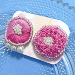 春のkotsubu◎pink 刺繍ピアスorイヤリング