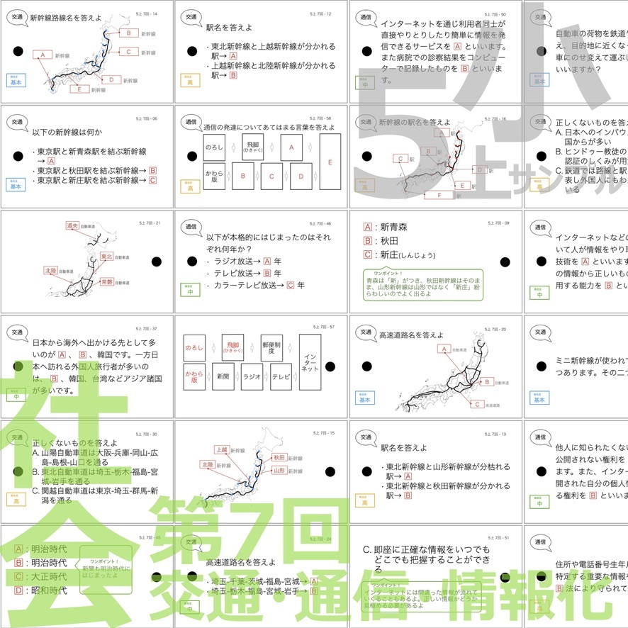 中学受験 暗記カード【5年上 理社国16-19回】 予習シリーズ 組み分け対策 中学受験 暗記カード【5年上 セット 社会・理科 6-9回】組分けテスト