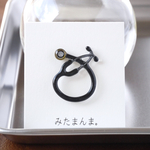 医療系ピンバッジ・聴診器［ブラック］