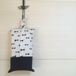 ボックスティッシュカバー☆リボン×黒