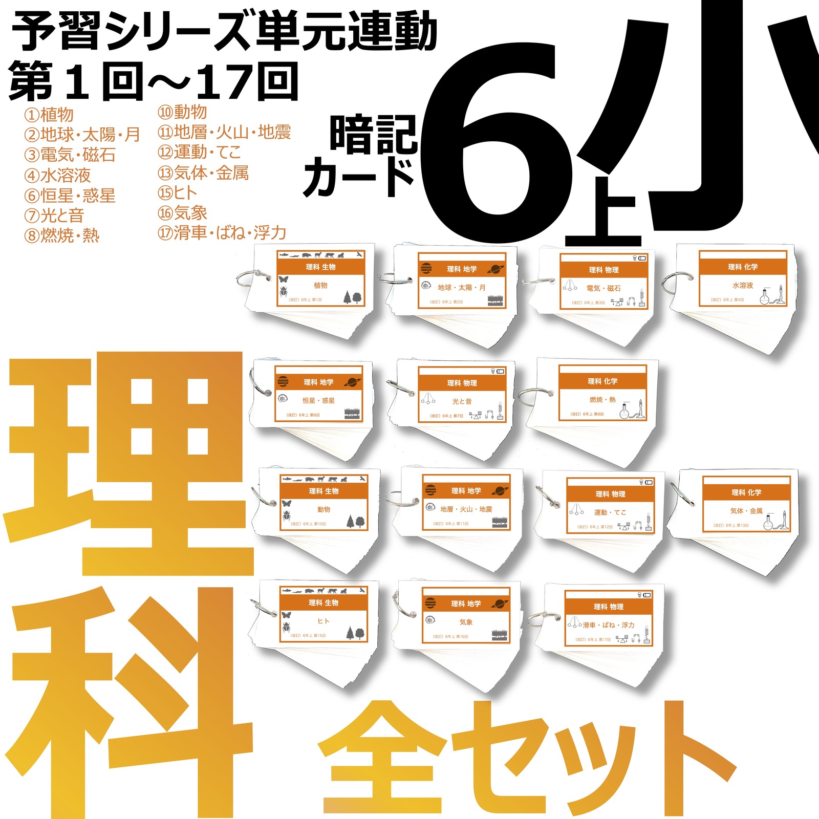中学受験 暗記カード【4年上 社会・理科 6-9回】組分けテスト対策 予シリ 中学受験 暗記カード）4年下 社会・理科 6-9回セット – TT1