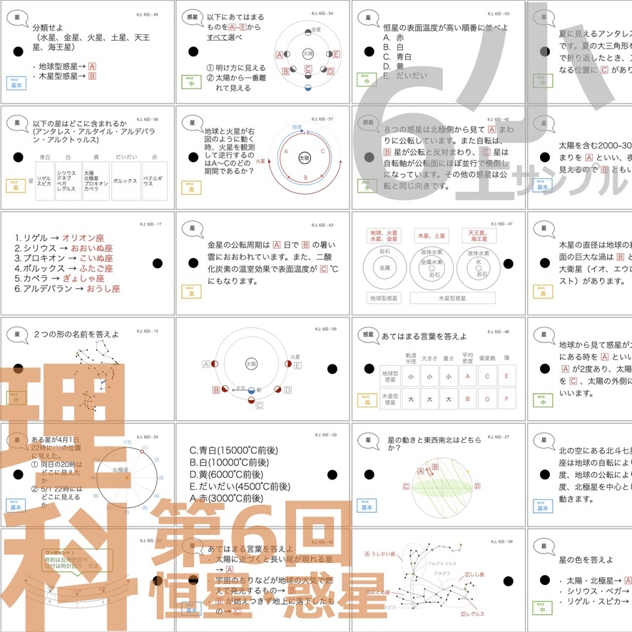 中学受験 暗記カード組分けテスト対策 予習シリーズ