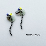 neon yellow＊ball chain pierce