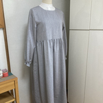 ☆ 最終SALE 裏起毛　ドビー織りコットン　ワンピース