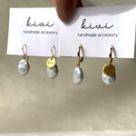 oval coin pearl ピアス/イヤリング