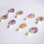 お花を閉じ込めたピアス、イヤリング