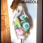 大きな花柄タックたっぷりBAG