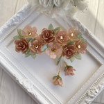 大きめバレッタ「Spring rose bouquet〜揺らめく」　送料無料