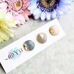 ✴︎dusty   ｼﾘｰｽﾞ✴︎   くすみカラー　1粒ピアス　3色セット　ニュアンスネイル風