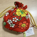 昭和レトロなまる巾着（おおきなお花）