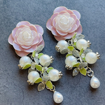 薔薇 ピンク🎀💕成人式 ピアス イヤリング