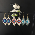 (再販)ネイティヴ柄 ピアス S (NV)