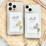 ୨୧iPhone17シリーズ対応୨୧スマホケース　【ワイヤーアート/チューリップ】パステル［ブルー×ピンク/イエロー×アイボリー］【k】