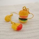 【再販】ハンバーガー♡トマトソースディップナゲットピアス