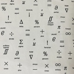 ☆オーダー品☆　記号　数学　化学　理科　ランチョンマット（縦40cm×横55cm）サイズオーダー　入園入学　オーダー入園入学　保育園　小学生