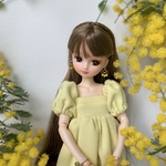 ⭐︎🆕ニットワンピース　レモンイエロー　2way リカちゃん　リカちゃん服　リカちゃんアウトフィット　6分の1ドール