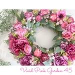 ＜Order＞送料無料*Colerful Pink Wreath 40