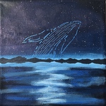 【ポスカアート】星海を泳ぐクジラ