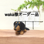 ★ waka様オーダー品 ミニチュアダックスフント わんちゃん ブラックタン ★