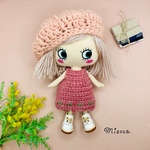 🐻着せ替え〈2点セット〉可愛いෆ̈(ベレー帽・ノースリーブトップス)ෆ̈  pink 大人可愛いෆ̈🧶