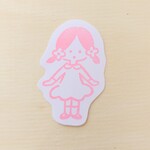 春の女の子はんこ