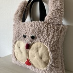 ふわふわウサギさんの大きなトートバッグ