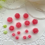 薔薇 パーツ ローズ   11 ピンク　クレイフラワー