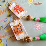 ベトジャン虎福ラッキーフォーチュンタッセルピアス・イヤリングTiger ＆ Lucky Fortune Earrings
