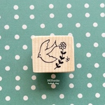 963hanko 消しゴムはんこ: トリとお花とちょうちょと
