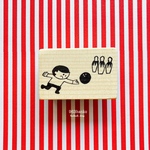 963hanko 消しゴムはんこ: ボーリングしようぜ