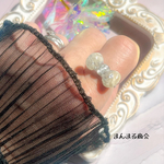 ミニ【チャームポイント🎀】ホワイト 白 ソラの木 ナチュラル ボタニカル  ドライフラワー シルバー 小ぶり シンプル リボン 押し花 スチールリングりぼん フリーサイズ