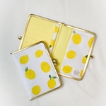 【piccolo limone】帆布のがま口マルチケース　母子手帳ケース　通帳ケース　お薬手帳ケース
