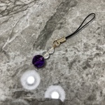 アメジスト×水晶 ストラップ