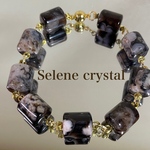 夜桜瑪瑙　ブレスレット　マグネットタイプ　おすすめ　　Selene crystal