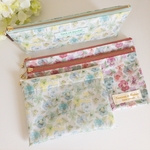 【m様オーダー品】PVCクリアポーチ&ペンケース&Wファスナーポーチ（20cm）＊リバティ ラミネート＊シンクオブミー（Think of Me）