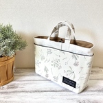 自立する　バッグインバッグ　ミニトートバッグbotanical flower
