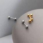 シルバー925 　小ぶり　ネジ式キャッチ　ボール　ピアス　つけっぱなし　小さめ　ピアス　金屬アレルギー対応