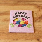 バースデーカード　花かごーHAPPY BIRTHDAY　*。+゜:*☆フェアトレード，グリーティングカード