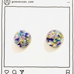 お花たっぷりピアス✨菖蒲　15mm