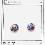 お花たっぷりピアス✨菖蒲　12mm