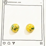お花たっぷりピアス✨菜花　12mm
