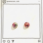 お花たっぷりピアス✨秋桜　8mm