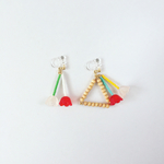 ハノイの午後【red×white】イヤリング/ピアス
