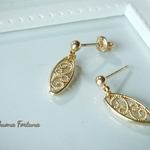 大人キレイ♡透かしGoldシンプルピアス　