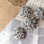  【20mm2個セット】高級ボタン Cb77 チェコガラス クリスタル スワロフスキー イタリアメーカー御用達