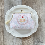 いちごショートケーキ刺繍のがま口・はつはる