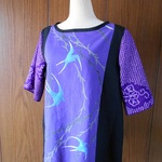 リネンと浴衣のブラウス　絞りのお袖