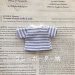 JANAYA オビツ11 ob11服　半袖　グレーボーダー柄　Tシャツ　翌日発送